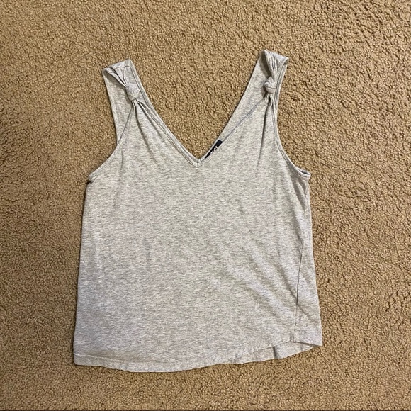 PAIGE Rylen V Neck Tank Heather Gray Size XS - Picture 2 of 4